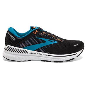 Brooks Adrenaline GTS 22 Mens Road Running Shoes Black/Blue/Orange | USA-WJO872039